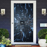 Aperturee - Aperturee Futuristic Circuit Motherboard Sci-Fi Events Door Cover